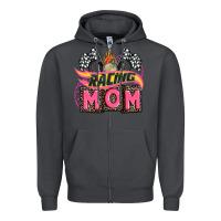 Smoke racing mom with racing oto equipment Zipper Hoodie - AdoDesignShop