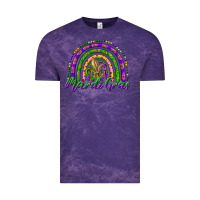 Cloud Purple mardi gras rainbow and fleur de lis Vintage Tee - RanaPortraitStore