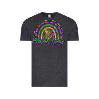 Vintage Black mardi gras rainbow and fleur de lis Vintage Tee - RanaPortraitStore