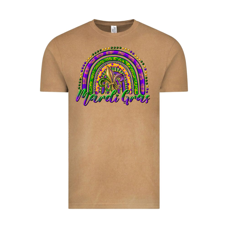 Mardi Gras Rainbow And Fleur De Lis Vintage Tee by RanaPortraitStore | Teevron