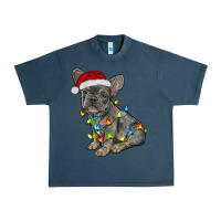 Midnight Navy christmas french bulldog Urban Heavy Tee - RanaPortraitStore