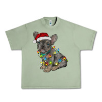 Oil Green christmas french bulldog Urban Heavy Tee - RanaPortraitStore