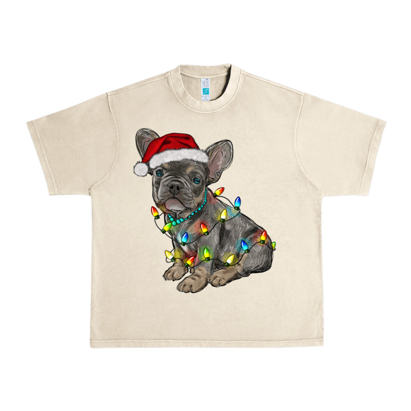 Christmas French Bulldog Urban Heavy Tee by RanaPortraitStore | Teevron