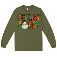 Army Green feelin' jolly Long Sleeve Tee - FaDigitalArtStudio