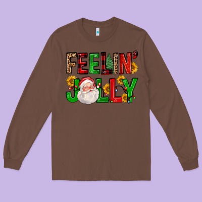 Feelin' Jolly Long Sleeve Tee Designed By Fadigitalartstudio
