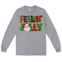 Heather Grey feelin' jolly Long Sleeve Tee - FaDigitalArtStudio