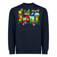 Navy autism christmas coffee cups Heavyweight Sweatshirt - Zillion Design Studio