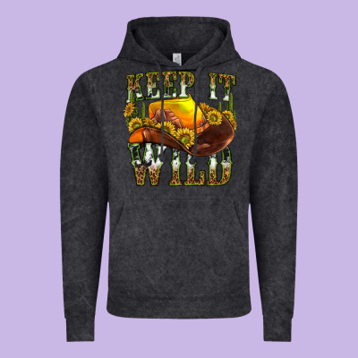 Keep It Wild Western Vintage Hoodie Designed By Texasbilliewilder