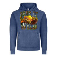 Vintage Denim keep it wild western Vintage Hoodie - texasbilliewilder
