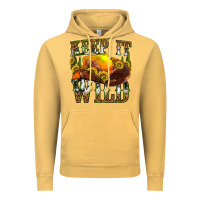 Vintage Mustard keep it wild western Vintage Hoodie - texasbilliewilder
