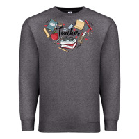 Charcoal Heather teacher Premium Sweatshirt - MaliasSmallBusiness