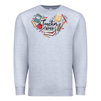 Heather Grey teacher Premium Sweatshirt - MaliasSmallBusiness