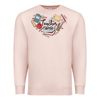 Pale Pink teacher Premium Sweatshirt - MaliasSmallBusiness