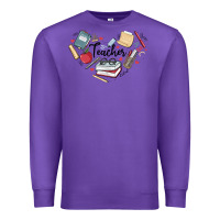 Purple teacher Premium Sweatshirt - MaliasSmallBusiness