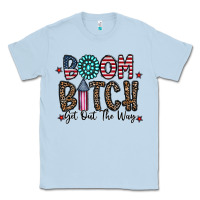 Dusty Blue boom bitch Classic Tee - CowhideDigitalArt