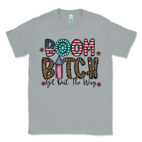 Heather Grey boom bitch Classic Tee - CowhideDigitalArt
