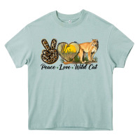 Peace Love Wild Cat Heavy Core Tee | Teevron