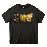 Asphalt Peace Love Wild cat Heavy Core Tee - LillyAllenDesigns