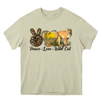 Mossy Peace Love Wild cat Heavy Core Tee - LillyAllenDesigns