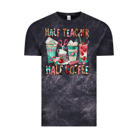 Cloud Black half teacher half coffee Vintage Tee - texasbilliewilder