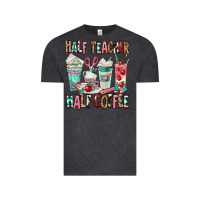 Vintage Black half teacher half coffee Vintage Tee - texasbilliewilder