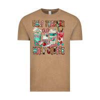 Vintage Coffee half teacher half coffee Vintage Tee - texasbilliewilder