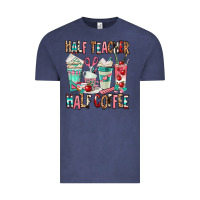 Vintage Denim half teacher half coffee Vintage Tee - texasbilliewilder