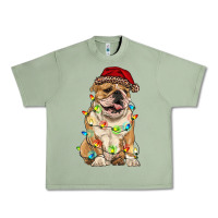 Oil Green christmas bulldog Urban Heavy Tee - RanaPortraitStore