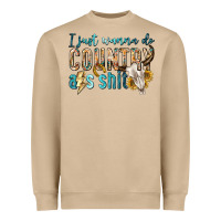 Mushroom i just wanna do country Heavyweight Sweatshirt - texasbilliewilder