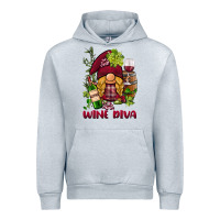 Heather Grey vine diva  gnome Urban Hoodie - BarkalooDesign