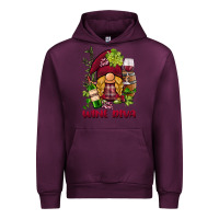 Mauve Wine vine diva  gnome Urban Hoodie - BarkalooDesign