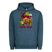 Pigment Midnight Navy vine diva  gnome Urban Hoodie - BarkalooDesign