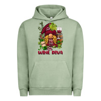 Pigment Oil Green vine diva  gnome Urban Hoodie - BarkalooDesign