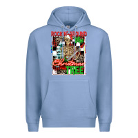 Colony Blue Rockin' around the Christmas tree skeleton Premium Hoodie - NancyCooperArtShop