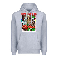 Heather Grey Rockin' around the Christmas tree skeleton Premium Hoodie - NancyCooperArtShop