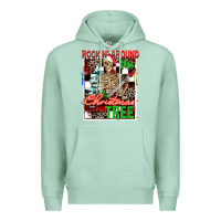 Seafoam Rockin' around the Christmas tree skeleton Premium Hoodie - NancyCooperArtShop