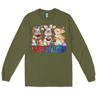 Army Green eastteacher Long Sleeve Tee - RacoonDesign