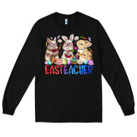 Black eastteacher Long Sleeve Tee - RacoonDesign