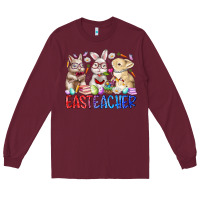 Burgundy eastteacher Long Sleeve Tee - RacoonDesign