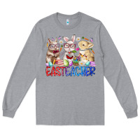 Heather Grey eastteacher Long Sleeve Tee - RacoonDesign