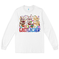 White eastteacher Long Sleeve Tee - RacoonDesign