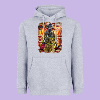 Firefighter Fire And American Heavyweight Hoodie Designed By Lillyallendesigns