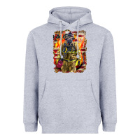 Heather Grey Firefighter Fire And American Heavyweight Hoodie - LillyAllenDesigns