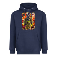 Navy Firefighter Fire And American Heavyweight Hoodie - LillyAllenDesigns