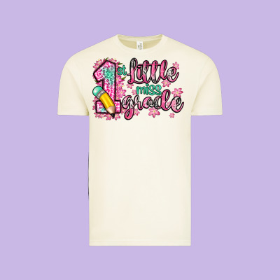 Little Miss 1st Grade Vintage Tee Designed By Zillion Design Studio