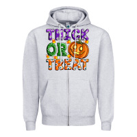 Heather Grey Thick Or Treat Zipper Hoodie - Artiststas