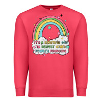 Cardinal beautiful day to respect pronouns Premium Sweatshirt - MaliasSmallBusiness