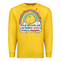 Lemon beautiful day to respect pronouns Premium Sweatshirt - MaliasSmallBusiness