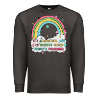 Smoke beautiful day to respect pronouns Premium Sweatshirt - MaliasSmallBusiness