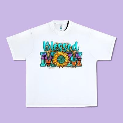 Blessed Mom Sunflower Urban Heavy Tee Designed By Zillion Design Studio